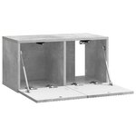 vidaXL Meuble TV mural 59 5 x 31 x 30 cm Gris béton Bois d'ingénierie
