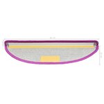 vidaXL Tapis d'escalier 15 Pièces violet 65x21x4 cm