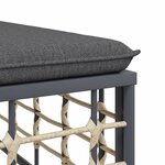vidaXL Salon de jardin 9 Pièces avec coussins anthracite résine tressée