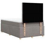 vidaXL Sommier à lattes de lit avec matelas taupe 120x190 cm tissu