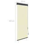 vidaXL Store roulant d'extérieur 60 x 250 cm Crème