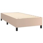 vidaXL Sommier à lattes de lit avec matelas et LED Cappuccino 90x200cm
