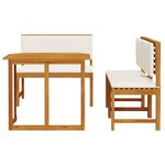 vidaXL Ensemble de salle à manger de jardin 4 pièces en bois d'acacia massif