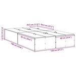vidaXL Cadre de lit avec rangement Bois Ancien 120 x 190 cm
