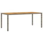 vidaXL Ensemble de jardin 7 pièces avec coussins gris en poly rotin