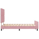 Lit vidaXL Rose 120x190 cm Velours