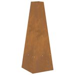 vidaXL Fosse à feu avec rangement pour bûches  35x35x100 cm  en acier vieilli.