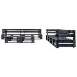Canapés de jardin 220 x 66 x 55 cm palette 6 pièces noir bois 02_0013324
