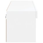 vidaXL Meuble TV avec lumières LED blanc 100x30x30 cm