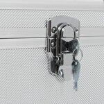 vidaXL Boîtes de rangement 3 Pièces Argenté Aluminium