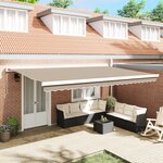 vidaXL Tissu de remplacement d'auvent pour cadre de 5x3 m beige