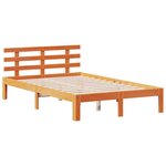 vidaXL Lit bibliothèque sans matelas cire marron 135x190 cm pin massif
