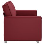 vidaXL Canapé amoureux 160 cm avec coussin Rouge bordeaux Faux cuir