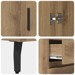 vidaXL Buffet avec tiroir Chêne artisanal 69 5 x 34 x 90 cm