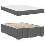 vidaXL Cadre de lit avec matelas Gris foncé 160 x 200 cm tissu