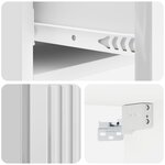 vidaXL Table d'appoint murale Blanc brillant 87 5 x 34 5 x 17 cm