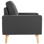 vidaXL Ensemble de canapés 2 Pièces Tissu Gris foncé