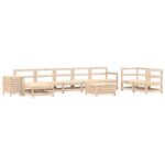 vidaXL Salon de jardin 10 Pièces bois de pin massif