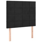 vidaXL Sommier à lattes de lit avec matelas LED Noir 90x200 cm Velours