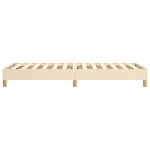 vidaXL Cadre de lit à ressorts crème 80x200 cm tissu