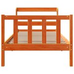 vidaXL Cadre de lit avec tête de lit sans matelas cire marron 90x190cm