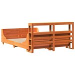 vidaXL Cadre de lit sans matelas cire marron 160x200cm bois pin massif