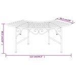 vidaXL Banc tour d'arbre 113 cm Noir Acier