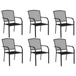 vidaXL Ensemble à manger de jardin 7 Pièces anthracite acier