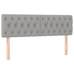 vidaXL Sommier à lattes de lit avec matelas Gris clair 160x200cm Tissu