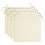 vidaXL Chaises à manger d'extérieur lot de 3 et coussins Acacia massif