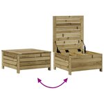 vidaXL Salon de jardin 5 Pièces avec coussins bois de pin imprégné