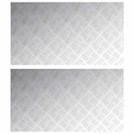 vidaXL Nez de marche Rectangulaire 2 Pièces Argenté 90 x 50 cm Aluminium