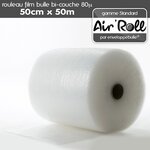 1 rouleau de film bulle d'air largeur 50 cm x longueur 50 mètres - gamme air'roll standard