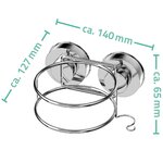 RIDDER Support de sèche-cheveux 14 x 12 7 x 6 5 cm Chrome 12070000