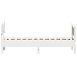vidaXL Cadre de lit sans matelas blanc 75x190 cm bois de pin massif