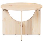 vidaXL Table basse Naturel 50 x 50 x 35 cm Bois massif en pin