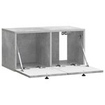 vidaXL Meuble TV mural Gris béton 59 5 x 31 x 30 cm Bois d'ingénierie
