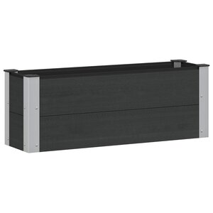 vidaXL Jardinière surélevée Noir 100 x 30 x 36 cm WPC et Aluminium