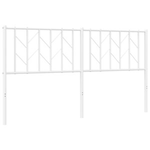 vidaXL Tête de lit métal blanc 160 cm