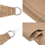 vidaXL Voile d'ombrage 160 g/m² Taupe 2 5x3 m PEHD
