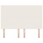 vidaXL Tête de lit LED Crème 144 cm Tissu en velours côtelé