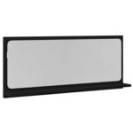 vidaXL Étagère miroir Chêne Noir 90 x 10.5 x 37 cm Bois d'ingénierie