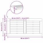 vidaXL Plateau de table Huile Naturelle 90 x 45 x 2 cm