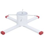 vidaXL Support de sapin de Noël blanc 61x61x15 5 cm