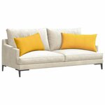 vidaXL Coussins de canapé 2 Pièces Jaune clair 80 x 40 cm