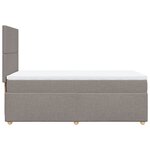 vidaXL Sommier à lattes de lit avec matelas Taupe 100x200 cm Tissu