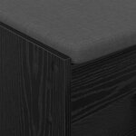 vidaXL Banc d'entrée avec coussin Chêne Noir 63 x 38 x 45 cm