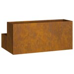 vidaXL jardinière 2 niveaux 100x60x45 cm en acier résistant aux intempéries