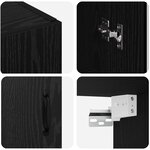 vidaXL Armoire murale suspendue Montage mural Noir 69 5 x 34 x 90 cm