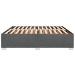 vidaXL Cadre de lit sans matelas gris foncé 200x200 cm tissu